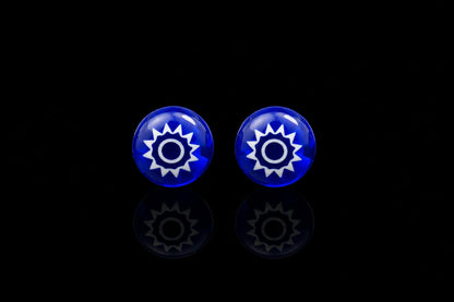 Murano Sole Blu – Ohrstecker aus Murano-Glas