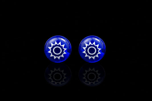 Murano Sole Blu – Ohrstecker aus Murano-Glas