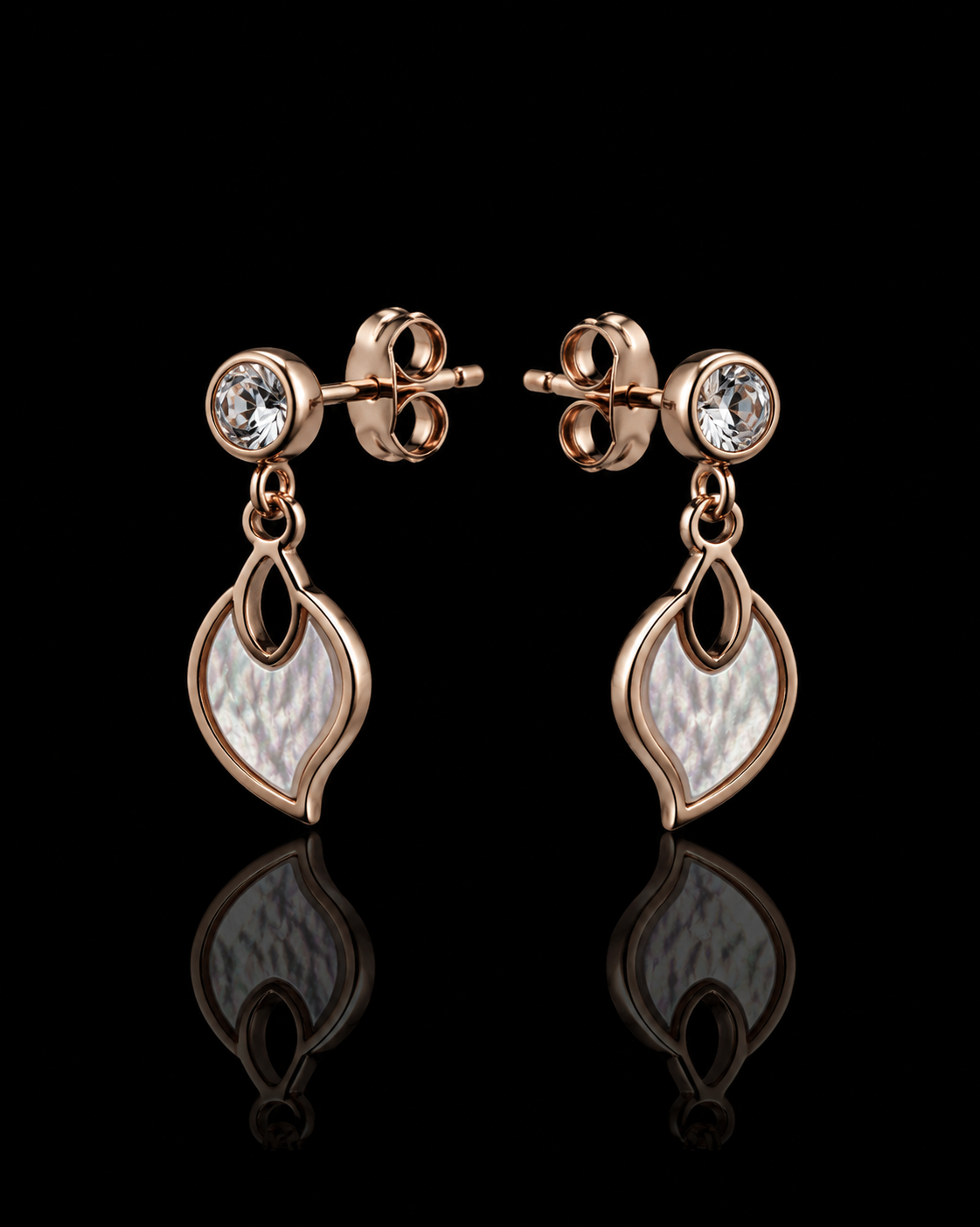 Rose Leaf Earrings