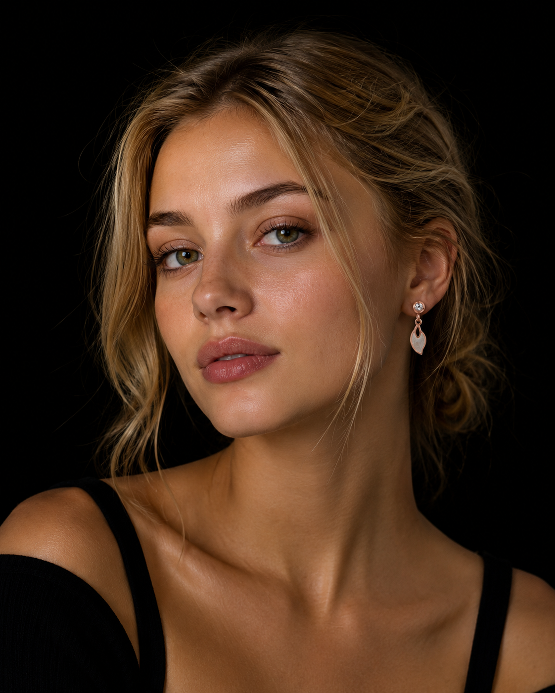 Rose Leaf Earrings