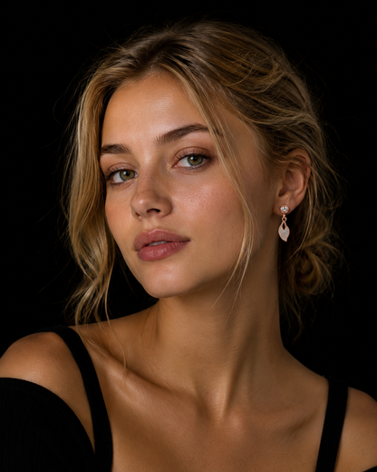 Rose Leaf Earrings